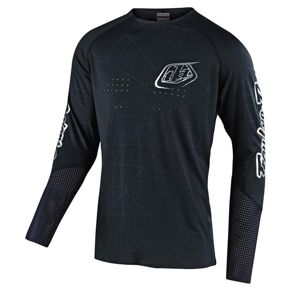 Troy Lee Designs SE Ultra Mens Jersey for Racing Motocross Dirt Bike, 4 Wheeler or ATV. Racing Day Performance. Adult, Unisex - Black, XX-Large