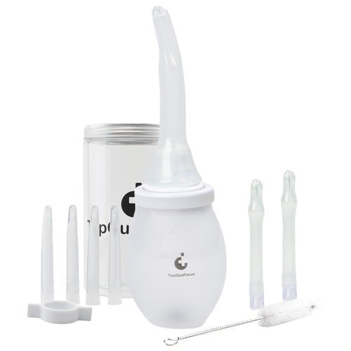 TopQuaFocus 14.5OZ Large Enema Bulb Kit Douche Bulb for Men Women Colon Cleaning Feminine Care Enemas -BPA and Phthalates Free Transparent