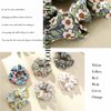 Jewemia Hair Scrunchies for Women Floral Hair Scrunchie Elastic Rubber Bands Chiffon Hair Scrunchies for Thick Curly Hair Flower Hair Ties Hair Accessories Gifts for Women and Girls 6 Pcs