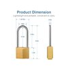 Puroma 1 Pack Keyed Padlock Waterproof Solid Brass Lock, 2.6 Inch Padlock with Keys for Sheds, Storage Unit School Gym Locker, Fence, Toolbox, Hasp Storage