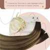 Sunny Hair Brown Tape in Human Hair Extensions Balayage Tape in Hair Extensions Human Hair Medium Brown Balayage Caramel Blonde Mix Brown Human Hair Tape Extensions Short Hair 12inch 20pcs 30g