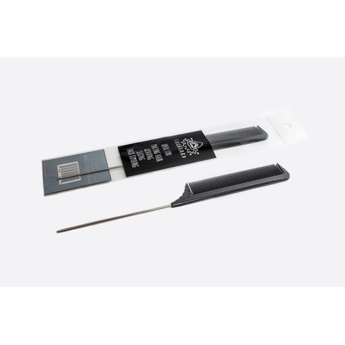 Cooboard Foil Comb - Professional Hair Comb For Styling | Rat Tail Hair Comb | Salon and Home Use Part Comb With Pick On The End (Black)