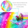 Sylfairy Kids Art Smocks for Painting, Waterproof Artist Rainbow Unicorn Aprons for Children Long Sleeve Toddler Apron Smock with Pocket (Rainbow,Large)