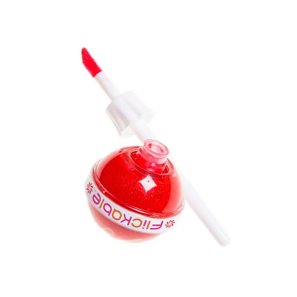 Flickable Luxe Lip Gloss Cruelty Free & Vegan, Gluten-Free, Leaping Bunny Certified, Non-GMO and Non-Sticky in Yummy Flavors (ROTFL Red Apple)