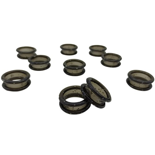 Cafurty 10 Pieces Barber Hair Shears Scissors Finger Rings Rubber suit for Hairdressing Barber Scissors (Black)