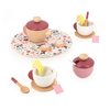 Janod Twist My First Tea Set - 16 Piece Wood and Felt Beginner Play Food Set - Includes Everything for Teatime - Pretend Play Set - Ages 2 - 5 Years - J06631