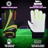 Vizari Junior Keeper Glove - Professional Soccer Goalkeeper Goalie Gloves for Kids and Adults - Superior Grip, Durable Design, Secure Fit|Black/Orange/Green 4