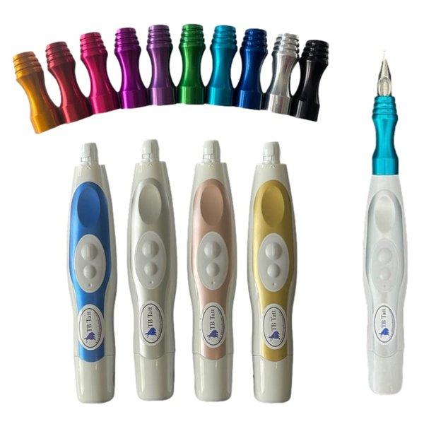 All Things Bunnies TB Tatt Tattoo Pen - Build Your Own (Blue, Grip Color - Teal)