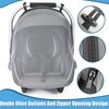 Sysmie Mosquito Net for Baby Car Seats – Infant Car Seat Insect Mesh Net with Zipper - Universal Fit, Premium Quality: Machine Washable - Gray