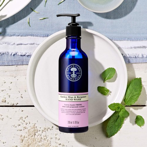 Neal's Yard Remedies Garden Mint & Bergamot Hand Wash | Refreshing Hand Soap | Certified Organic Hand Soap | 6.76 fl. oz.