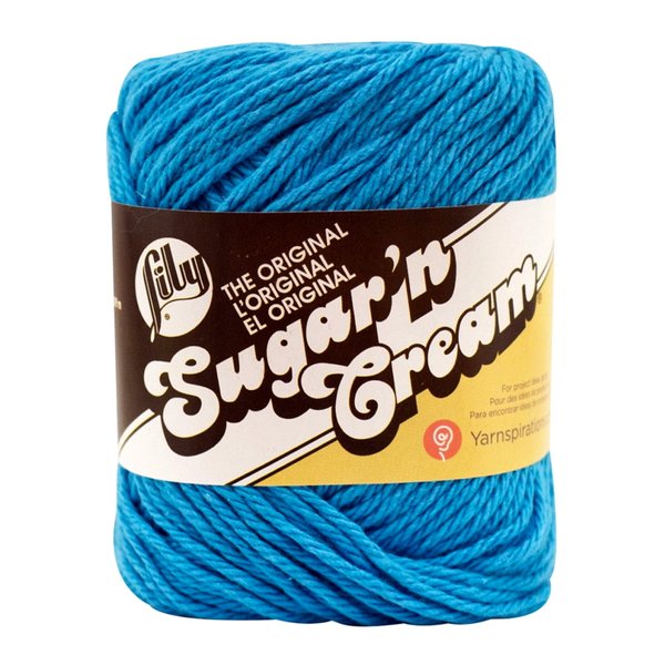 Lily Sugar'n Cream Yarn - Solids-Hot Blue,2-Pack