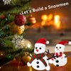 WEUOPG 6 Pack Build a Snowman Kit for Kids, Air Dry Clay Snowman Crafts for Christmas Decorations, Xmas Activities Snowman Making Kit for Holiday Favor Supplie
