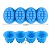 2 Pcs Emfure Massage Silicone Molds for Soaps, 4.5oz Unique Hair Brush Soap Bar Molds at Home (Blue and Pink)