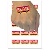 Skate Text on Skateboard Temporary Tattoo Water Resistant Fake Body Art Set Collection - 54 1" Tattoos (1 Sheet)
