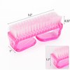 12 Pcs Handle Grip Nail Brush, Fingernail Brush Cleaner Hand Scrub Cleaning Brushes for Toes, Nails, Men and Women（4 Colors）