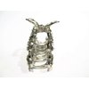 Silver metal crystal hair claw clip bridal clip