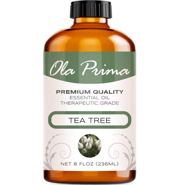Ola Prima Oils 8oz - Tea Tree Essential Oil - 8 Fluid Ounces - Tea Tree Oil 8 Fl Oz - Tea Tree Oil Bulk - Pure Tea Tree Oil