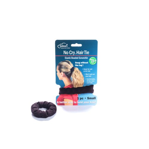 Jokari Non-Slip Beaded Scrunchie. Gentle on Hair, Perfect for Wet or Dry Use, All-Day Hold, Hair-Friendly, No-Pull Elastic Hair Tie (1, Small)