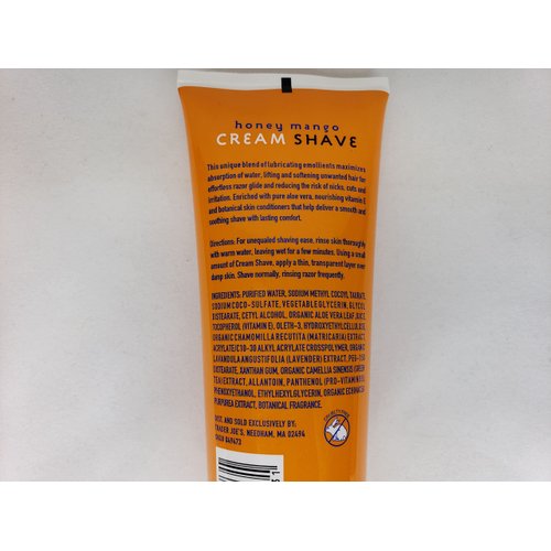 3 (PACK) Trader Joe's Honey Mango Moisturizing Shave Cream with Aloe Vera and Vitamin E for Men and Women