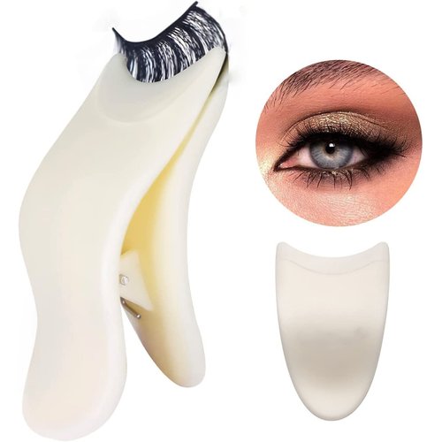 False Eyelash Applicator Tool，Eyelash Tweezer Eyelash Clip Clamp Women Makeup Fake Eyelashes Auxiliary Clip Cosmetic Tool for Beginners, Eyelash Tweezers for False Lashes, Eyelashes Buddy Kit