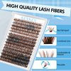 KevKev Lash Cluster Kit 300pcs Brown Lash Extension Kit Eyelash Clusters Kit Brown Lash Extensions D Curl Wispy Lash Clusters with Lash Bond and Seal Lash Remover Eyelash Tweezer(20D+40D+50D,10-18mm)