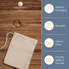 Celestial Gifts Muslin Bags - Drawstring Bags Small 50pcs - 3x4, Reusable Tea Bags, Jewelry Gift, Spice and Cotton Gift Sachet Bags - 100% Cotton - Made in USA - (Natural Hem & Drawstring)