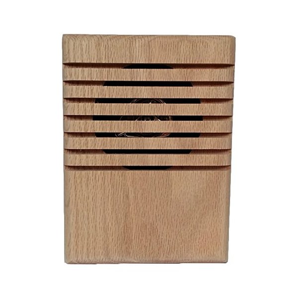 YourBell MP3 Door Chime, Programmable DoorBell, Oak Unfinished. Made In The USA By BCS Ideas Corporation.