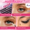 Eyelash Extension Kit 320Pcs Lash Clusters Kit 9-16 mm 40D Individual Lashes with Lash Bond and Seal, Remover, Lash Tweezer DIY Lash Extensions at Home URNNE