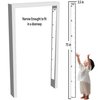 Growth Height Chart Kids Room Décor Reusable Narrow Decal Plastic Leave no Residue (BW)