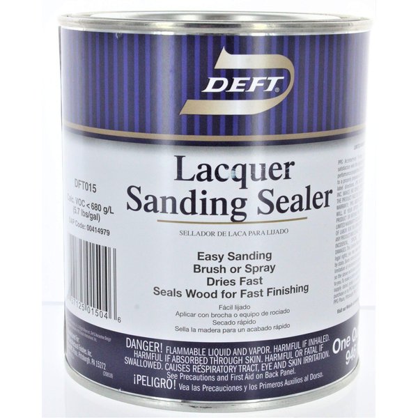 qt Deft DFT015 Clear Lacquer Sanding Sealer Nitrocellulose Interior Wood Sealer