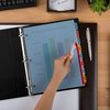 Avery 8 Tab Plastic Dividers for 3 Ring Binder, Easy Print & Apply Clear Label Strip, Index Maker Customizable Multicolor Tabs, 5 Sets (11433)