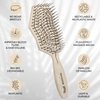 Detangler Brush For Women, Men & Kids - Anti-Static Detangling Hair Brush - Vented brush with 360° Flex Gently removes knots Without Breakage., Dry and Wet Brush For Thick, Fine, Natural & Curly Hair