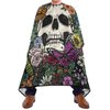 ALAZA Vintage Skull Flowers Barber Cape for Men Women, Waterproof Haircut Apron Beard Shaving Bib Hair Cutting Cloth 55 x 65 Inch