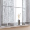 Grey Kitchen Curtains Semi Sheer Privacy Linen Textured Rod Pocket Short Tier Cafe Curtain Valances Silver Light Gray Bathroom Window Curtains Bedroom 2 Panels Set 24 Inch Length
