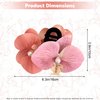 Orchid Hair Clip Butterfly Orchid Hair Claw Clip for Women - Hawaiian Flower Hair Clips Orchid Hair Clips For Women - Womens Floral Hair Claw Clips - Stylish Floral Hair Accessories (Pink)