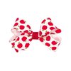 Wee Ones Girls Harvest-themed Apple Printed Grosgrain Hair Bow, Apl/Wht, Mini