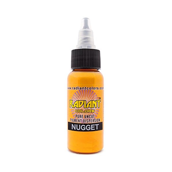 Radiant Colors Tattoo Ink Professional Tattooing Inks Fluid Vegan Pigments 1 oz One Ounce Nugget