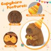 CozyWorld Cute Capybara Plush,Kawaii Capybara Stuffed Aniamls with Happy Birthday Hat Bow,Cute Birthday Capybara Plush,Soft Capybara Plushies Toy Birthday Gifts Party Decoration for Kids,10 inch