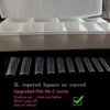 HWHUNO XL Tapered Square Nail Tips No C Curve,500Pcs Clear Medium Half Cover Coffin Nail Tips for Acrylic Nails Professional Salon and DIY Nail Art 10Size with Case