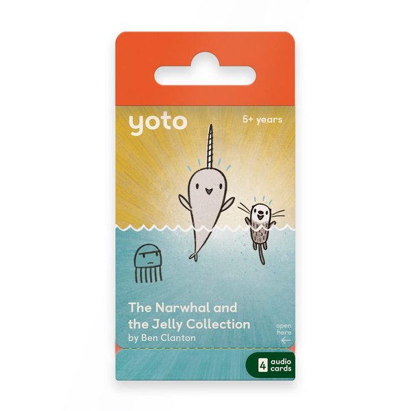 Yoto The Narwhal & Jelly Collection by Ben Clanton – 8 Kids Audio Cards for Use with Player & Mini All-in-1 Audio Player, Screen-Free Listening with Fun Playtime Bedtime & Travel Stories, Ages 5+