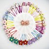 Binrina 30PCS Cute Hair Clips Set for Girls, Metal Hair Clips Cute Candy Color Cartoon Design Hair Pins Flower Petal Hair Clip Cloud Hairpins Best Gifts For Kids Party Birthday (30PCS)