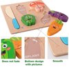 CUCOS Wooden Cutting Puzzles for Kids Ages 1-5 Years Old, Vegetable Toddler Puzzles, Learning Toys Educational Gift for Girls and Boys