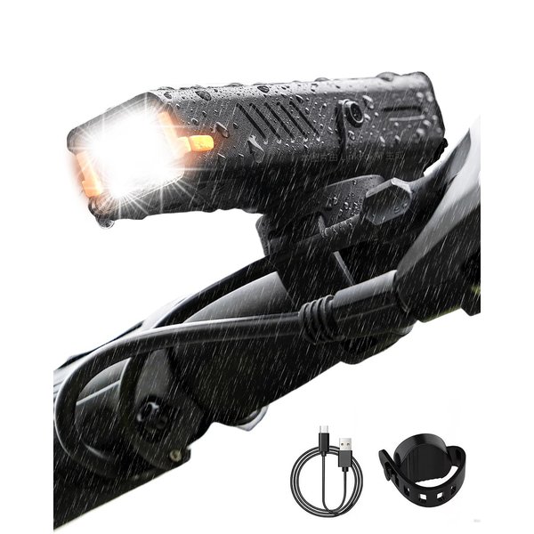 TianfuSpanda Super Bright 800 Lumen USB Rechargeable Bicycle Headlight, LED IPX6 Waterproof Bicycle Headlight with Digital Display, 5 Modes Aluminum Alloy High Brightness Bike Lights for Night Riding.