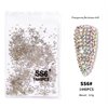 2880pcs SS6 2mm Crystals AB Nail Rhinestones Round Flatback Nail Art Glass Gems Beads Stones for Nails Decoration Jewels Accessories Crafts Eye Makeup Clothes Shoes (2880Pcs SS6)