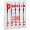 SINGER Titanium Universal Quilting Machine Needles, 2-Pack