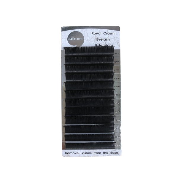 Alluring Royal Crown Volume Lashes/Classic Lashes D or C curl 0.03mm / 0.05mm / 0.07mm / 0.15mm / 0.20mm Thickness Eyelash Extension (D Curl 0.05mmThickness, 10mm)