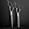Hair Scissors Hair Cutting Shears Set, Fcysy Haircut Scissors Thinning Shears Kit, Salon Barber Haircutting Scissors Hairdresser Blending Shears Hair Trimming Tools for Men Women Dog