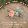 Fangsen Wedding Rose Flower Hair Comb Bridal Headpiece Floral Hair Accessories for Brides and Bridesmaids (Ivory)