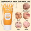 Orange Exfoliating Gel Scrub for Face and Body Skin, Deep Cleansing Moisturizing Skin Exfoliator Gel, Natural Orange Exfoliating Gel, Orange Peeling Gel