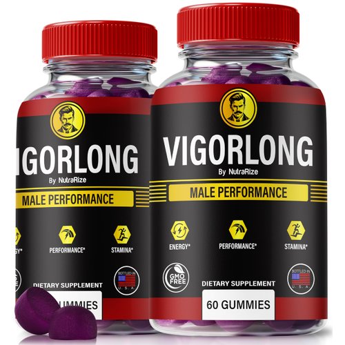 (2 Pack) VigorLong Gummies for Men – Official Vigor Long Male Formula with a Natural Blend to Support Energy, Stamina & Performance | Great-Tasting, Easy-to-Chew Daily Gummy (120 Gummies)